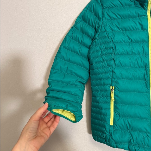 Patagonia Women's Down Sweater puff zip jacket in aqua stone/green Sz M ~flaw - Picture 5 of 11